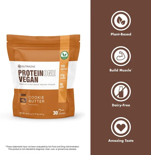 Miniatura 3 de NutraOne ProteinOne ProteinOne - Proteína vegana a base de plantas en polvo de proteína vegana, sin lácteos, proteína de guisantes y arroz