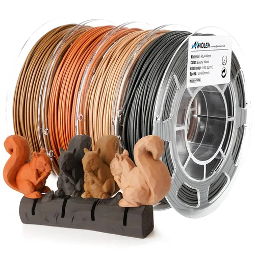 Miniatura 17 de AMOLEN Paquete de filamento PLA de seda para impresora 3D de 4.4 lbs, paquete de ácido poliláctico de doble color de 0.069 in, filamento PLA
