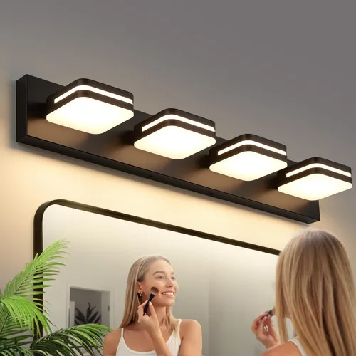 Miniatura 19 de Torondo Lámparas LED de tocador de baño con rotación de 360°, luces acrílicas para baño, modernos accesorios de iluminación de pared sobre espejo