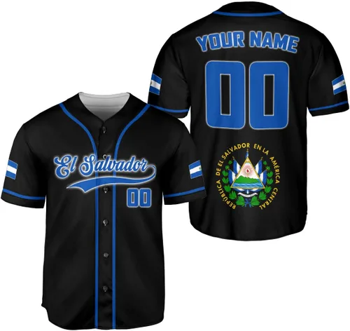 MonkeyVan Camiseta de béisbol de El Salvador personalizada con la bandera de El Salvador, Orgullo salvadoreño, orgullo de El Salvador, para hombre,