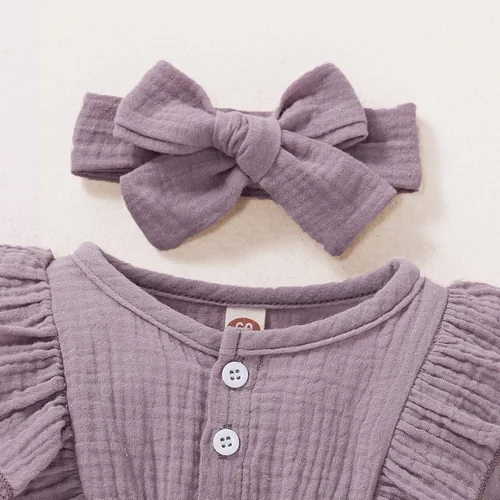Miniatura 4 de Ropa de bebé recién nacida overol de manga con volantes trajes lindos para niñas