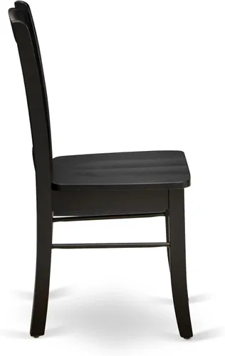 Miniatura 6 de East West Furniture El juego de comedor de 3 piezas AMDL3-BCH-W contiene una mesa de cocina redonda con pedestal y 2 sillas de comedor, 36 x 36