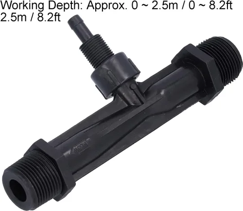 Miniatura 7 de Inyector de la irrigación, instalación fácil durable del tubo PVDF del mezclador de Venturi de la profundidad de trabajo de G3/4 0.0-8.2 ft