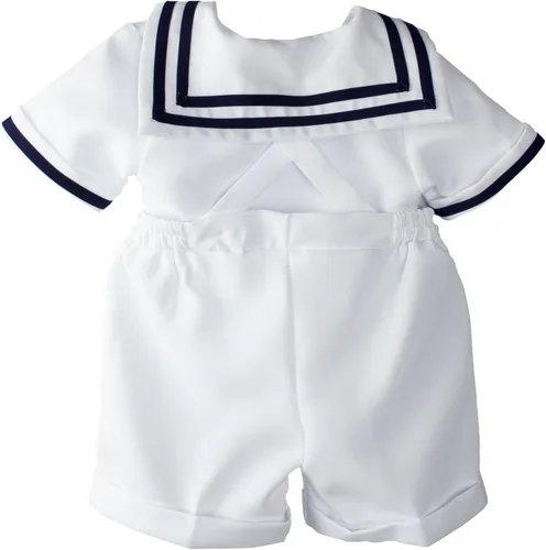 Miniatura 16 de Conjunto de traje de marinero náutico con sombrero, para niños pequeños