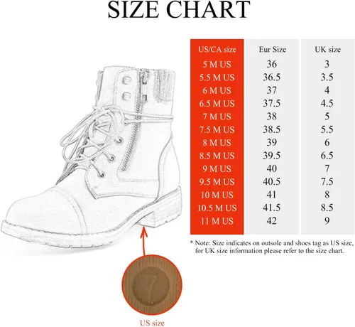 Miniatura 2 de DREAM PAIRS Women's Lace Up Combat boots Ankle Booties