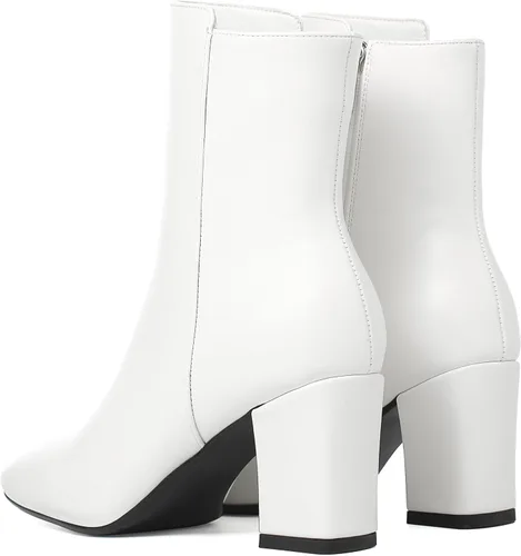 Miniatura 4 de Caradise Botas de tacón alto y grueso para mujer con cremallera y punta cuadrada