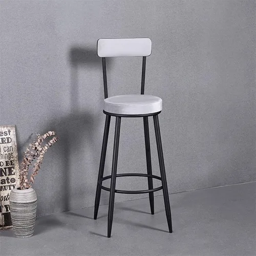 Miniatura 4 de Taburetes de bar altos, silla de bar creativa, estilo industrial simple con respaldo, taburete alto para el hogar, cocina, restaurante, cafetería