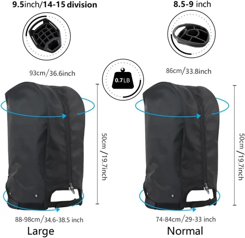 Miniatura 4 de Funda para bolsa de golf, cubierta de lluvia de nailon, impermeable, se adapta a la mayoría de bolsas de carrito de golf, fácil de usar, plegable