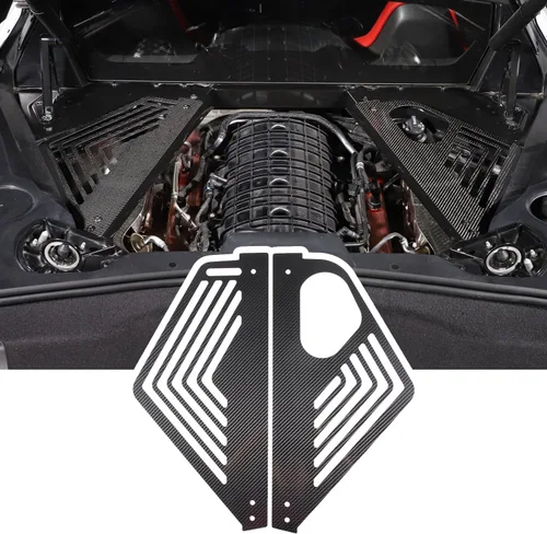 Miniatura 15 de TOYCIDFG Cubierta de panel de bahía del motor, protector de protección contra salpicaduras izquierda y derecha para C8 Corvette 2020-2024 Accesorios
