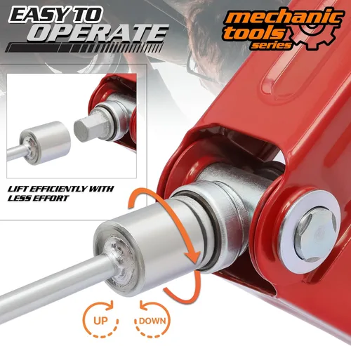 Miniatura 8 de M-AUTO Juego de 2 gatos de tijera de 2.5 toneladas para remolque de viaje, extensión máxima de 23.5 pulgadas, gatos estabilizadores de remolque