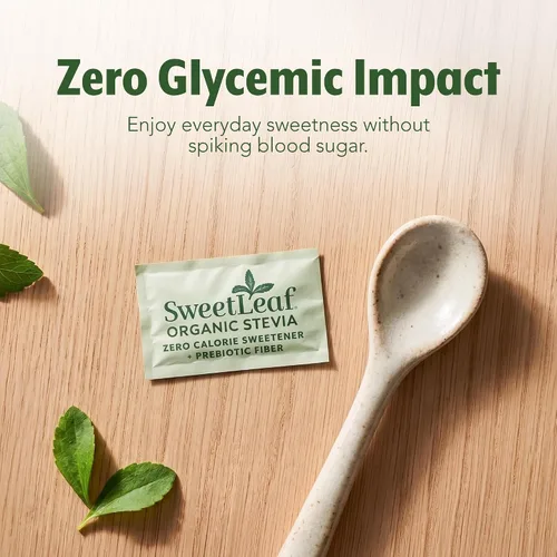 Miniatura 7 de SweetLeaf Paquetes de polvo de stevia orgánica, edulcorante cero calorías con extracto de hoja de stevia, sin aditivo edulcorante artificial, sin