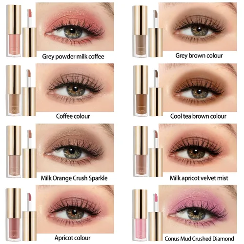 Miniatura 5 de Boobeen Sombra de ojos líquida mate, sombra de ojos líquida impermeable de larga duración, sombra de ojos crema mate de terciopelo, maquillaje