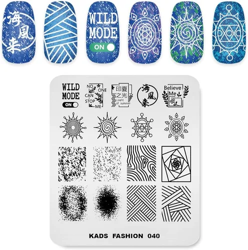 Miniatura 6 de KADS Nail Art Image Stamping Plates Guitar Pattern Music Fashion Image Plates DIY Plantilla de manicura (FA024)