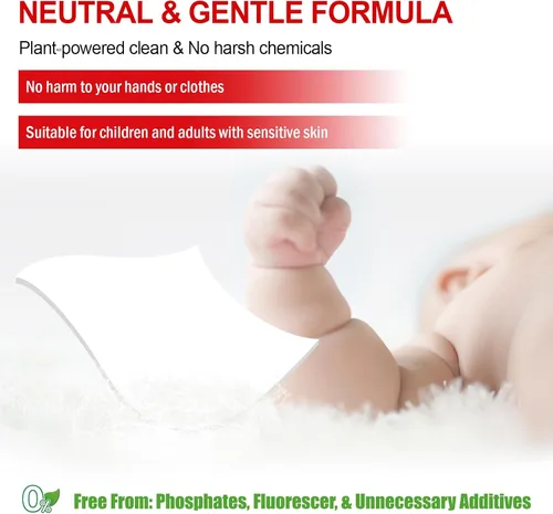 Miniatura 3 de Hojas de detergente para ropa Binbata, hasta 128 cargas con aroma a bayas, hipoalergénicas, ecológicas, biodegradables, sin plástico, sin líquido