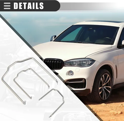Miniatura 6 de Motoforti Resorte de Retención de Manguera de Radiador/Gancho de Herradura No.154 23/para BMW E39 E38 E60 E90/Metal/Tono Plateado/1 Juego