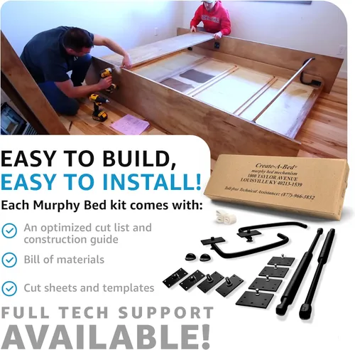 Miniatura 7 de Create-A-Bed Kit de Cama Murphy Deluxe Tamaño Twin, Horizontal