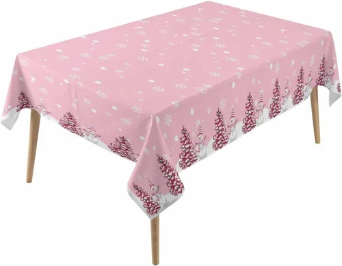 Miniatura 15 de Mantel de muñeco de nieve de Navidad impermeable para mantel redondo, rectangular, ovalado, cuadrado, 54 x 54 pulgadas, mantel para otoño, baby