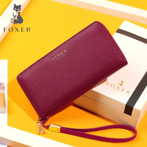 Miniatura 7 de Carteras de cuero para mujer cuero genuino RFID bloqueo caja de regalo embalaje