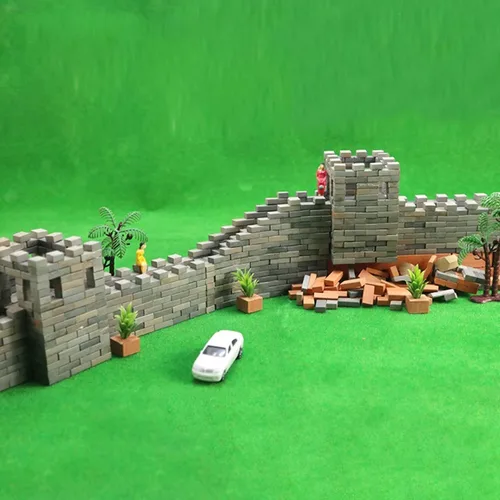 Miniatura 5 de Cayway 120 piezas de mini ladrillos pequeños para paisajismo, ladrillos en miniatura, ladrillos pequeños para manualidades, ladrillos falsos
