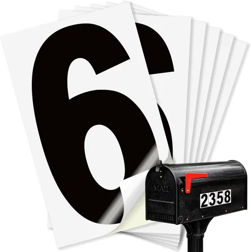 Miniatura 17 de iSYFIX Calcomanías de vinilo negro número 0 (Zero) – Paquete de 6 calcomanías de 1.5 pulgadas – Calcomanías de alta calidad, fondo reflectante