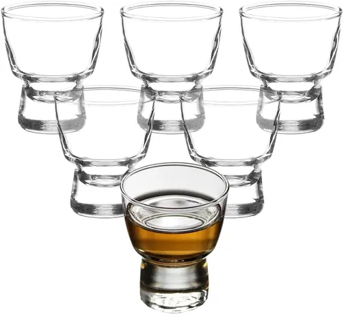 LEMONSODA Haiku - Juego de vasos de chupito de sake, vasos de chupito de cristal de 2 onzas para sake, tequila, whisky, vodka, ginebra – Ideal para