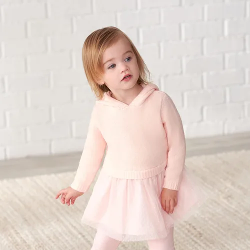 Miniatura 4 de Gerber Vestido tipo suéter para bebés y niñas pequeñas con falda de tul