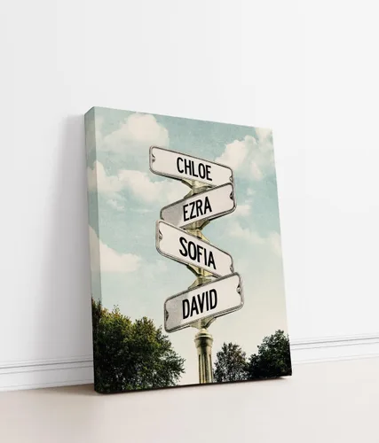 Miniatura 7 de VIRAGIL Lienzo personalizado con nombre de calle familiar, póster personalizado para decoración del hogar y sala de estar, arte de pared