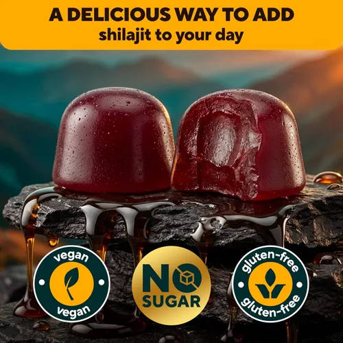 Miniatura 10 de VitaUp Gomitas Shilajit del Himalaya para hombres y mujeres – Gomitas Shilajit sin azúcar con ácido fúlvico – Energía pura, inmune y apoyo al