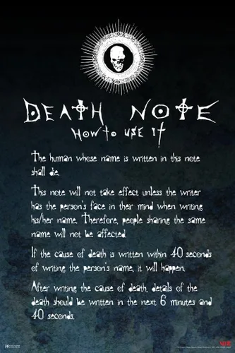 Miniatura 9 de Póster de Death Note de anime, pósteres de Deathnote de la serie Manga, póster genial para pared, 12 x 18 pulgadas