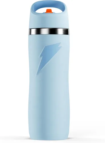 Miniatura 19 de Gatorade 'Overtime' - Botella de agua de acero inoxidable de 22 onzas, tapa con popote, color azul Azul claro