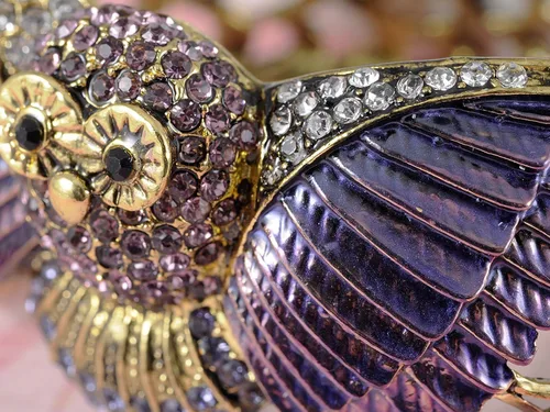 Miniatura 4 de Alilang - Brazalete con diseño de búho, color morado pintado, multicolor