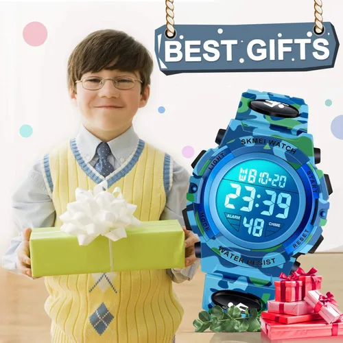 Miniatura 7 de ATIMO Reloj deportivo digital impermeable LED 50M para niños - Regalos para niños