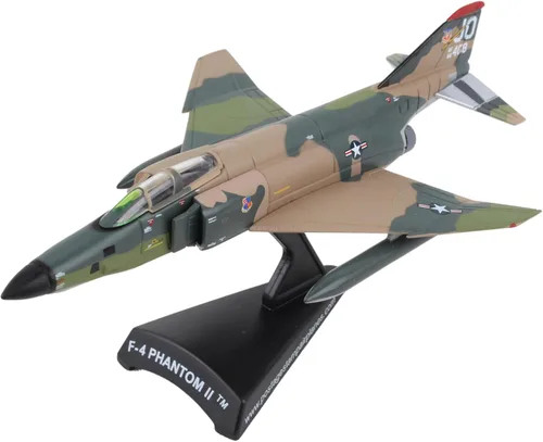 Miniatura 3 de Daron F-4 Phantom II™ Modelo de camuflaje fundido a presión del sudeste asiático, réplica de caza-bombardero supersónico a escala 1:155 con soporte