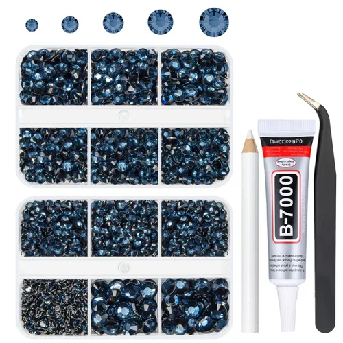 Miniatura 21 de qiipii Resina Metálica Plata Diamantes de Imitación con Parte Posterior Plana para Adornar Manualidades, Piedras Planas de 2mm-6mm, Gemas de Plata