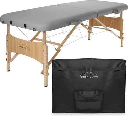 Miniatura 9 de Saloniture Mesa de masaje plegable portátil básica - Negro