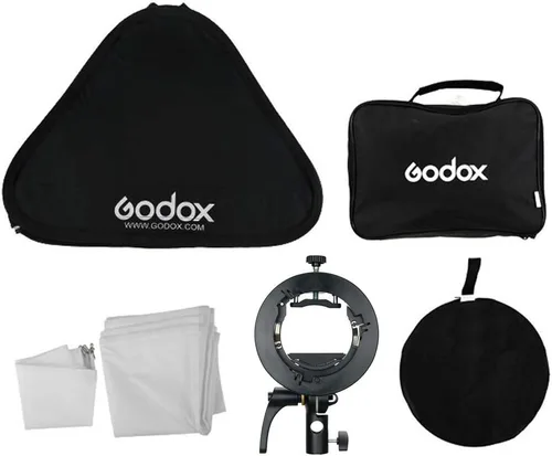 Miniatura 8 de Godox Softbox 32"x32" con soporte Speedlite S2 S-Type Speedlite, kit de caja suave de montaje Bowens para Godox V1 AD400Pro AD200 V860II TT685II