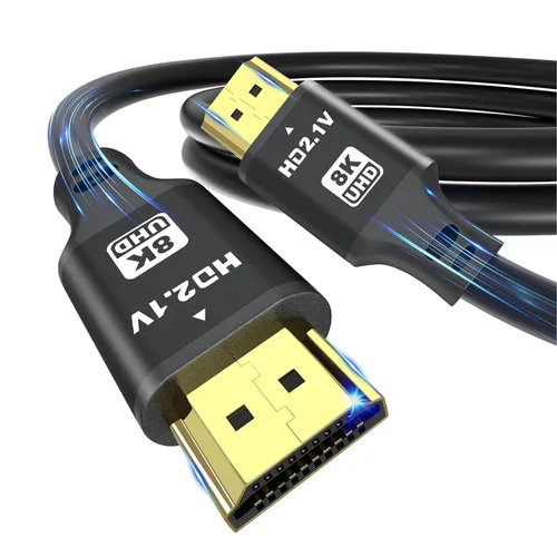 Cable HDMI 1.5 pies, 3 pies, 6 pies, 10 pies, 15 pies, 48 Gbps, 8K a 60 Hz, 4K a 120 Hz, HDCP 2.2 y 2.3, DTS:X, HDR 10; compatible con Roku