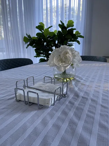 Miniatura 6 de Cuisinox Servilletero de acero inoxidable para interiores y exteriores con brazo pesado, 7.5 x 7.5 pulgadas
