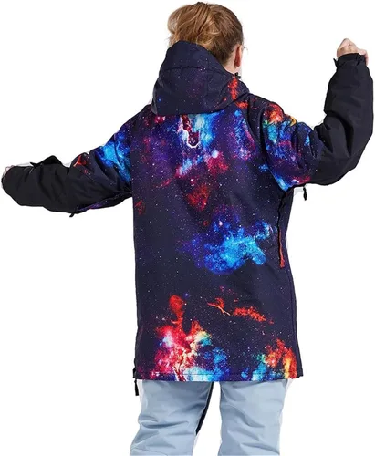 Miniatura 9 de Chaqueta anorak de esquí para mujer, impermeable, resistente al viento, cálido, para snowboard, abrigo de invierno con capucha