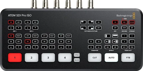 Blackmagic Design ATEM SDI Pro ISO Conmutador de transmisión en vivo (SWATEMMXEPBPRISO)