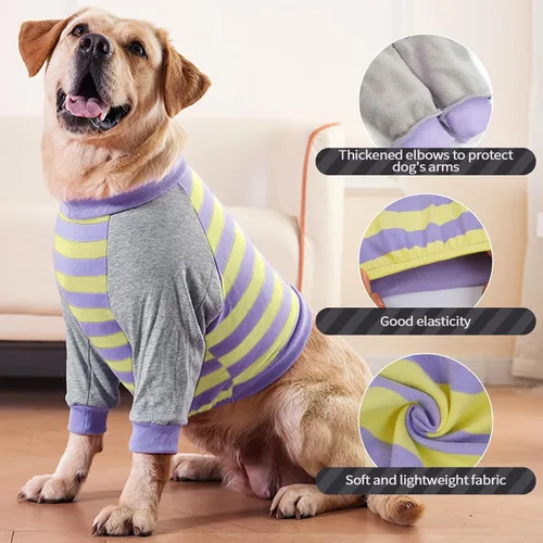 Miniatura 3 de FUAMEY Manga de Recuperación para Perros con Protector de Codo, Camisa para Perros para Evitar que Laman las Articulaciones, Traje de Manga Larga