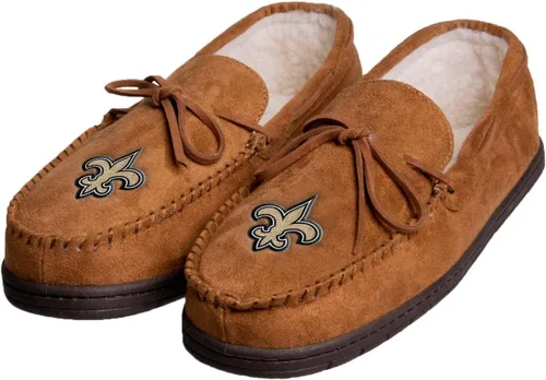 Miniatura 75 de FOCO Mens NFL Team Logo Moccasin Slippers Beige