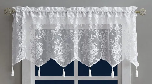 Miniatura 27 de Warm Home Designs Par de 2 paneles de cortina de encaje semitransparentes de color blanco de 54 pulgadas de ancho x 84 pulgadas de largo, cenefas