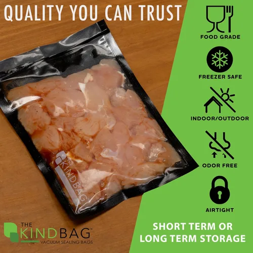 Miniatura 2 de The Kind Bag Bolsas de sellado al vacío para alimentos; grado alimenticio, sin BPA y aptas para congelador; herméticas, sin olor y sin humedad