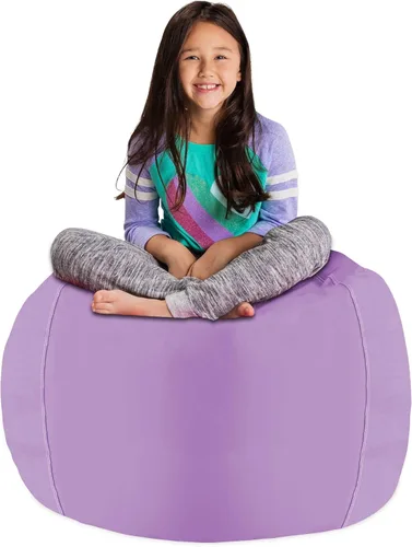 Miniatura 24 de Posh Stuffable Kids Funda de Silla Puf Rellenable para Almacenamiento de Animales de Peluche - Organizador de Juguetes Infantiles, Mediano 27