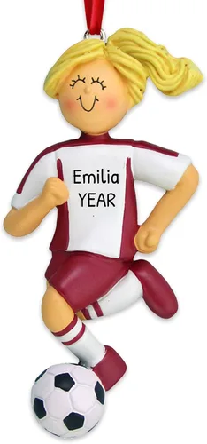Miniatura 6 de Adornos de fútbol 3D para niña para árbol de Navidad, adorno de fútbol personalizado 2025, adornos de Navidad personalizados para niños, regalos