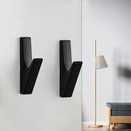 Miniatura 2 de Paquete de 5 ganchos para abrigos, ganchos de pared, ganchos para abrigos de montaje en pared, soporte de ganchos de pared de metal para colgar