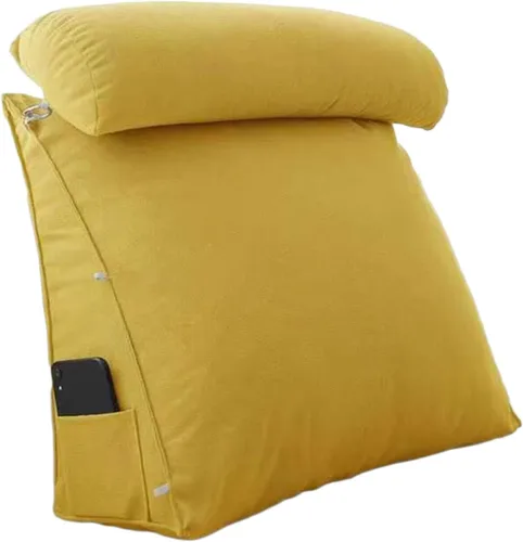 Miniatura 14 de Almohada triangular de cuña para cama, cojín de apoyo para respaldo de cabecero, almohada de lectura para espalda, cuello y pierna, almohada de Rosa