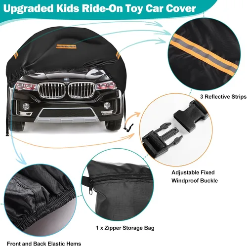 Miniatura 2 de Cubierta para coche de montar para niños, gran cubierta impermeable para ruedas de poder, cubierta universal para juguetes de coche de 210D