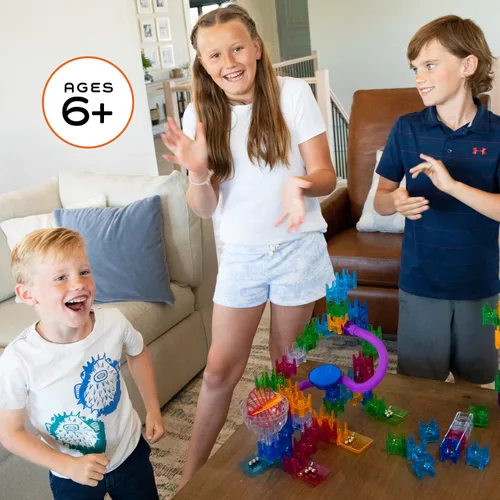 Miniatura 6 de MindWare Q-BA-Maze - Juego de acrobacias de acción de la próxima generación de laberinto de mármol para niños, STEM Marble Run, recomendado